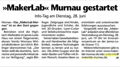 MakerLab Murnau gestartet_Kreisbote vom 25.6.2016.jpg